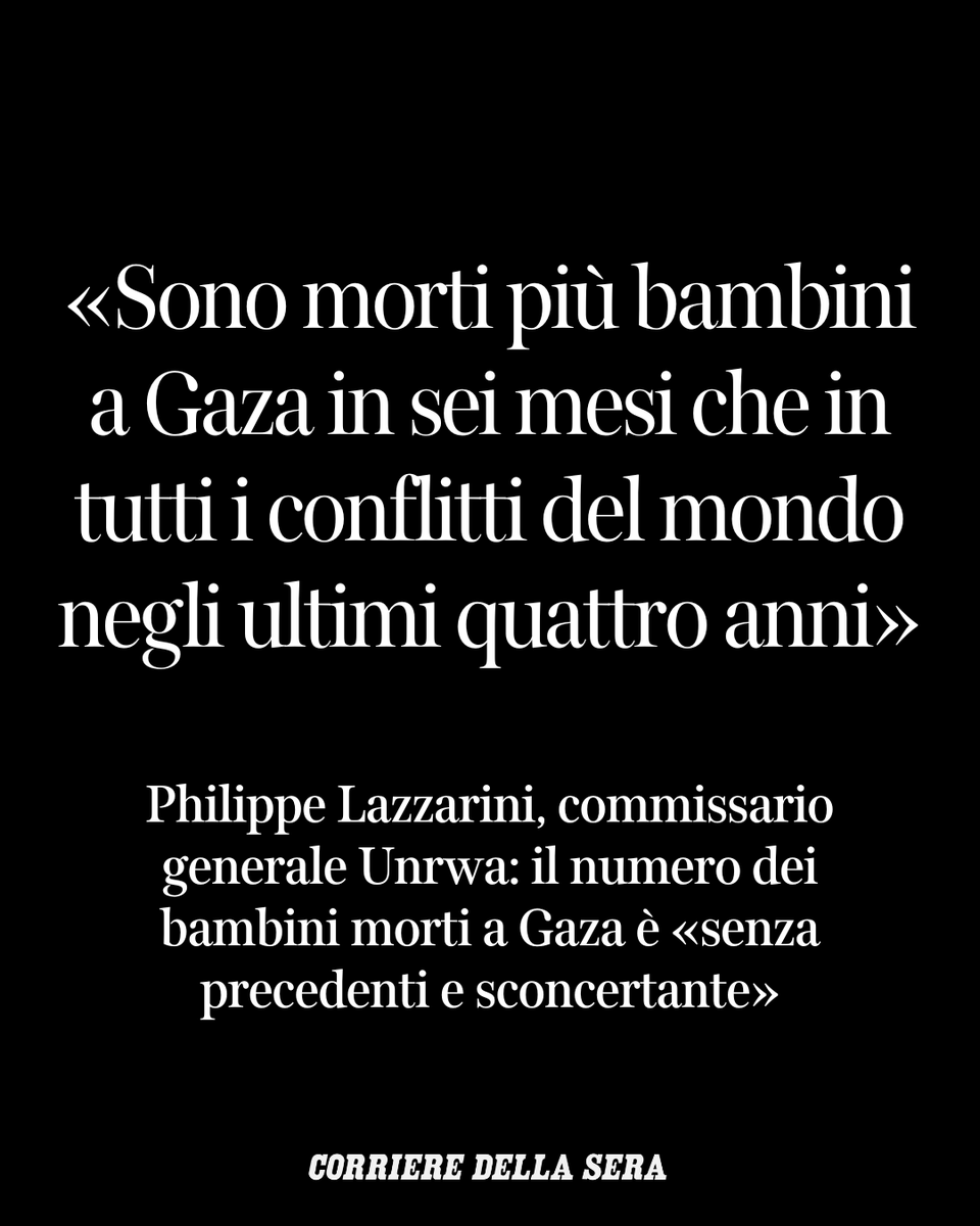 Unrwa: il numero dei bambini morti a Gaza è senza precedenti trib.al/eTUzJWa