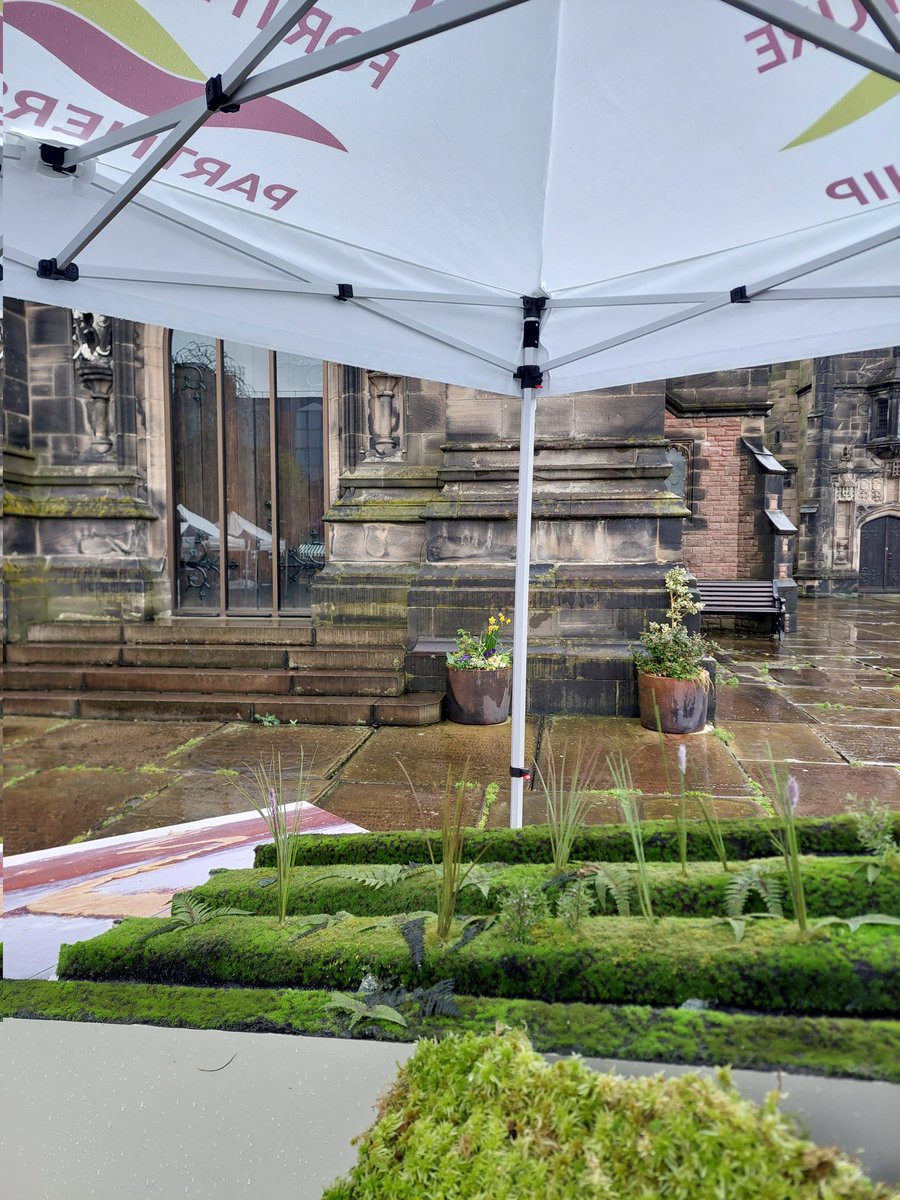 We're at Macclesfield Treacle Market today. No room for the #Bogtastic van but we have our lovely gazebo to protect us from the rain! Come along and say hello, check out the gully blocking model and real live sphagnum!
