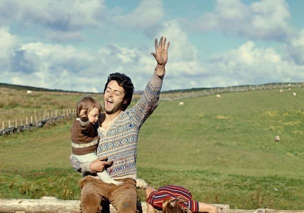 Paul McCartney pictured with his children at High Park Farm, Kintyre in 1970. McCartney bought the farm in 1966 for £35,000. Pic: Linda McCartney.
