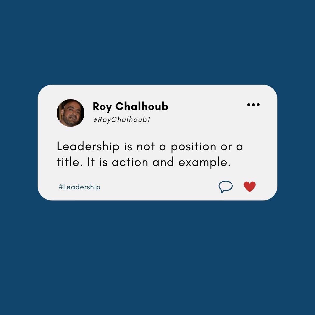 Throughout the years I've learned that leadership goes beyond a title—it's about the daily actions that inspire and set a genuine example. 🤝

What's your take on leadership?

#LeadershipInsights #PersonalGrowth