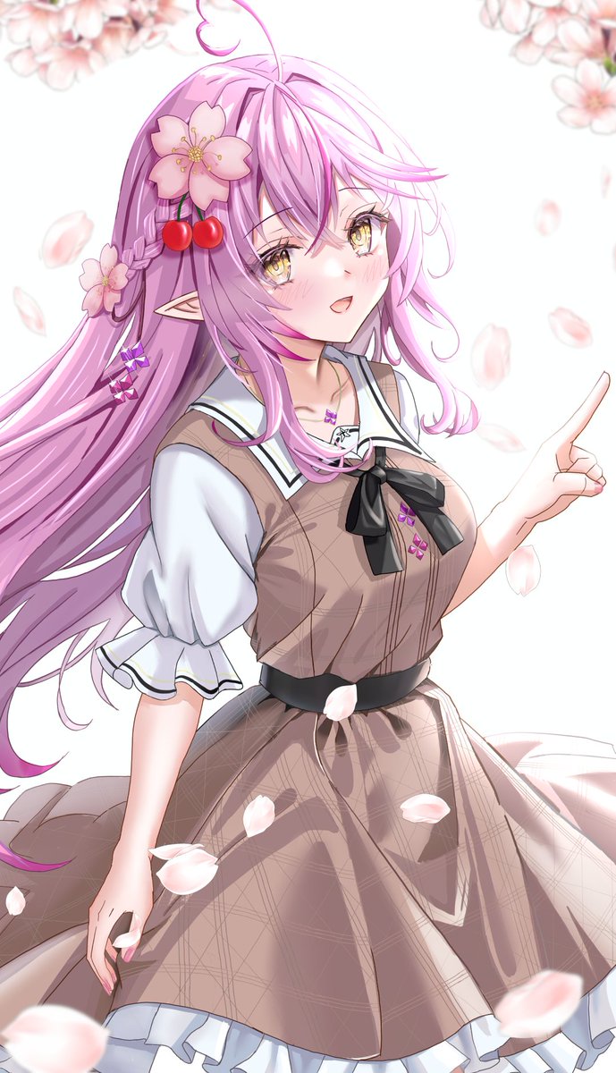 桜ラミィちゃん🌸
「ねぇ見て！桜が綺麗だね🌸」

#LamyArt