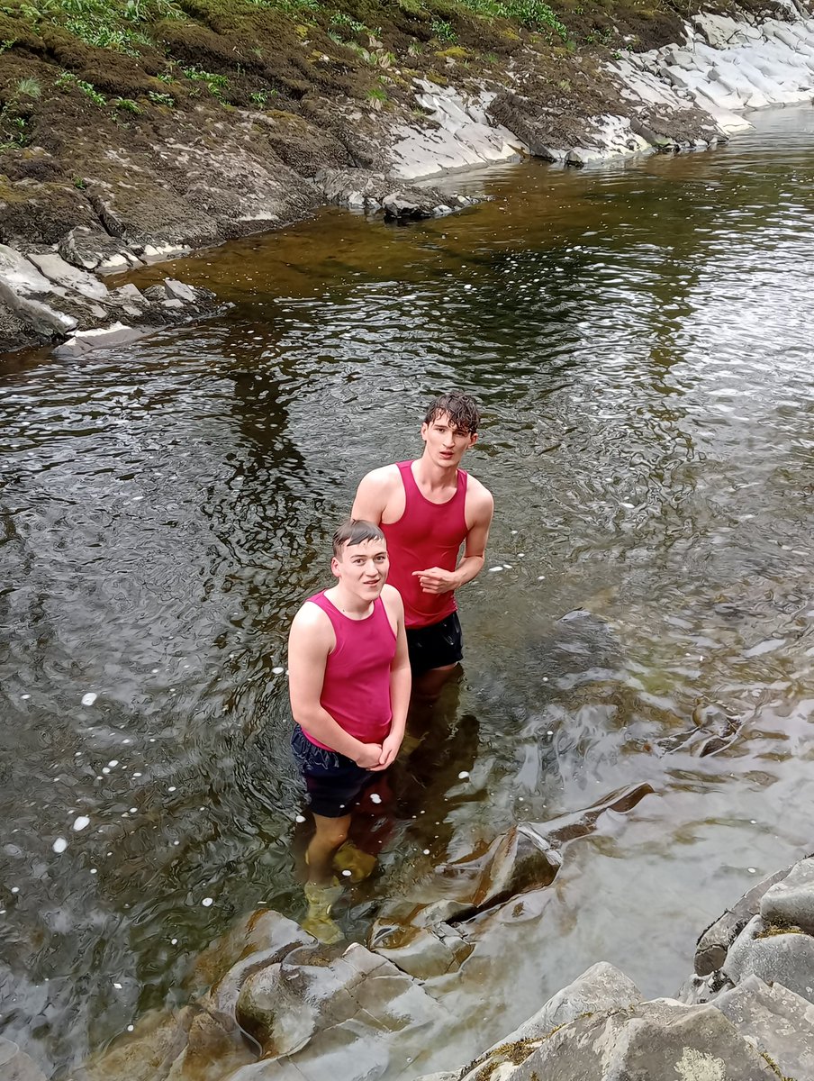 Just two hardy souls for a pre Chapel swim today. Well done Andy and Leo.