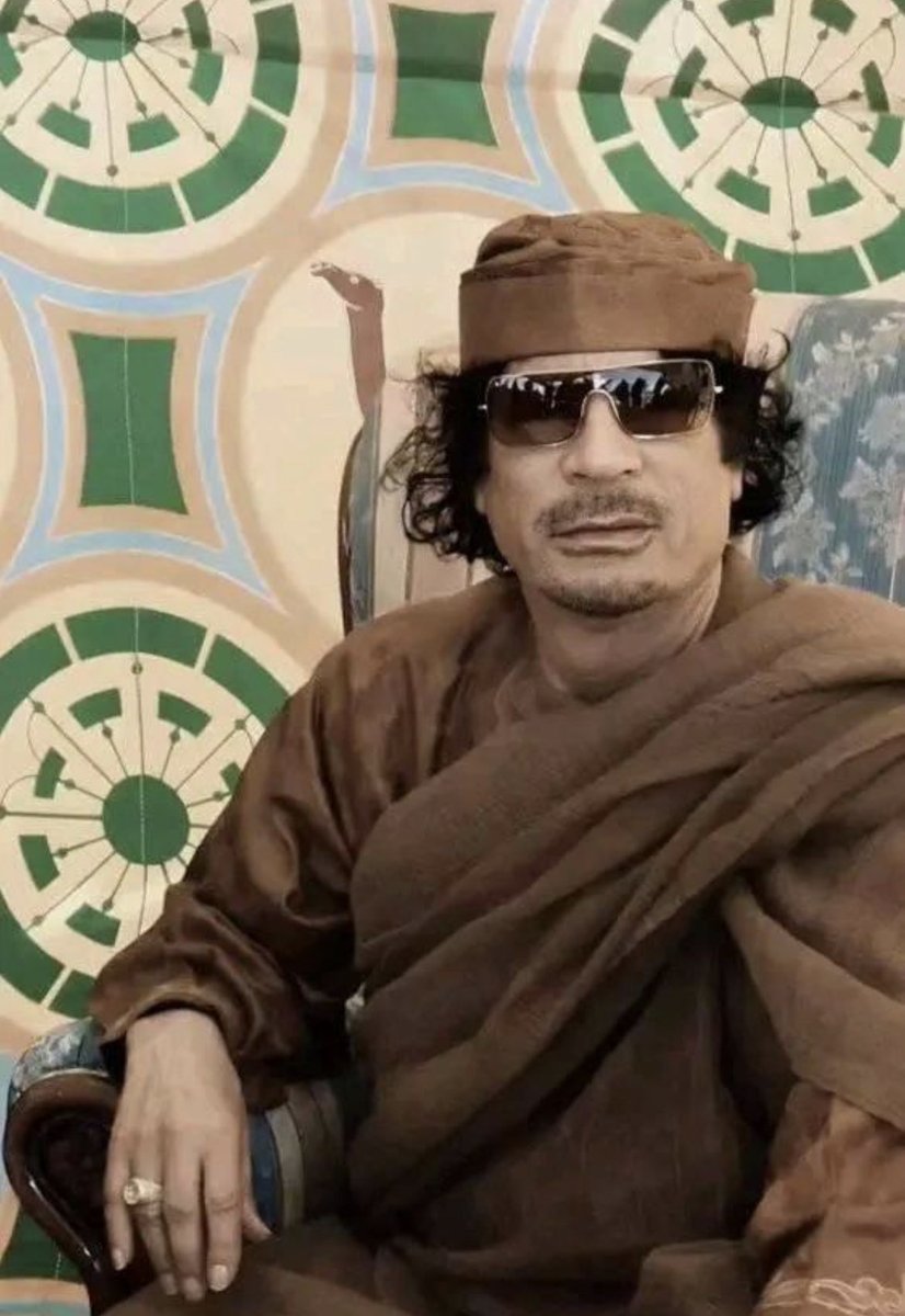 Good morning world. Reflecting.. As a young girl growing up in Jamaica .. you always hearing the Intellect talking about Gaddafi. Libya Red their eyes .. they always wanted Libya they were so intrigued with Libya more then any other country  They envy one 'Man' Gaddafi Forever