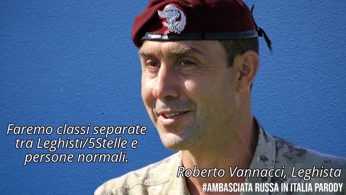 🇮🇹 Faremo classi separate tra Leghisti/5Stelle e persone normali. Roberto Vannacci, Leghista. #Europee2024