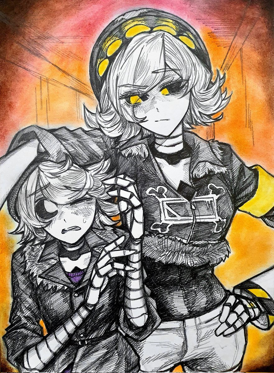 m4skedboi's tweet image. Alternate universe somewhere:
Enn and Serial Designation Z.

#murderdrones