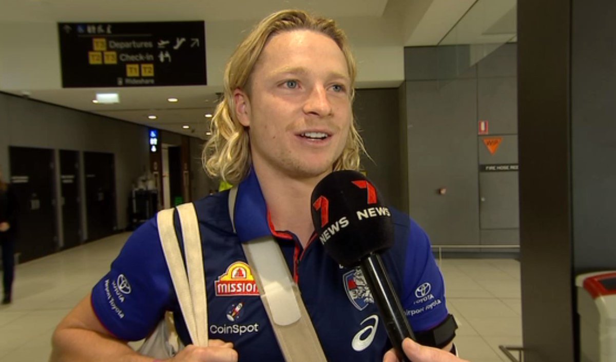 Up next: @westernbulldogs star Cody Weightman speaks to @7NewsMelbourne on his latest elbow injury + where to from here