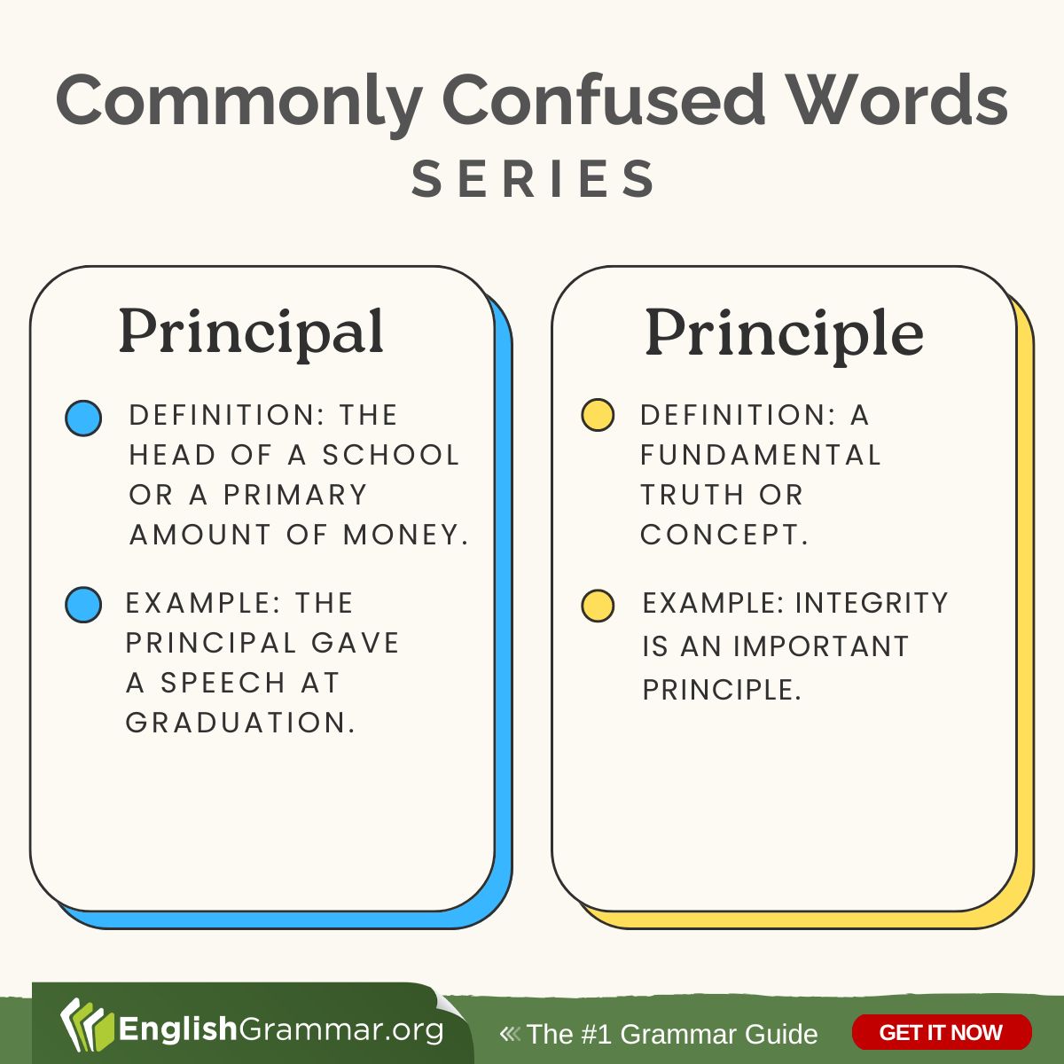 Principal vs. Principle #vocabulary #amwriting #writing
