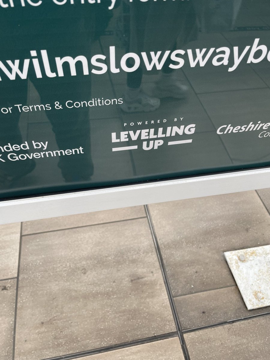 @JenWilliams_FT I saw this poster promoting a campaign, paid for using Levelling Up funds, to attract people to that left behind and impoverished town of …..(checks notes) ……….Wilmslow!