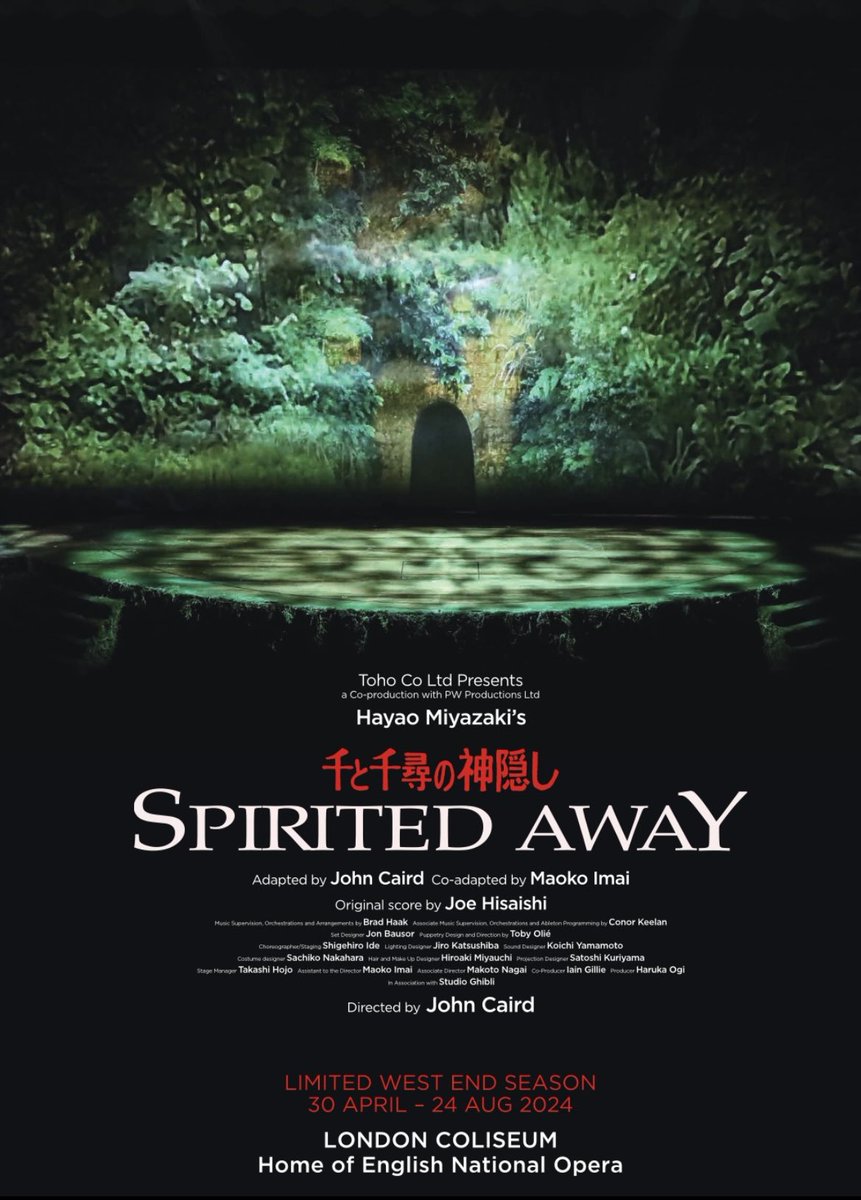 marinatsukides's tweet photo. #londondiaries
#spritedaway
#londoncoliseum
#千と千尋の神隠し
#yobaba
国内で博多座,油屋も幕が開きました!
こちらもまるで新作の様な稽古が進んでいて湯屋一同こころを合わせて臨んでいます♨️
ロンドンVer.「Spirited Away」
お楽しみに.... https://t.co/4eaLXpZkLs