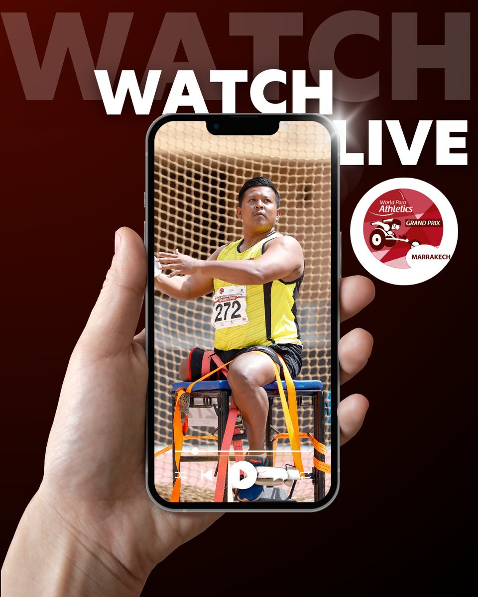 It’s final day time! Join us in Marrakech as the latest Grand Prix heads to a thrilling conclusion Watch the morning live: bit.ly/49TMSDv #Marrakech2024 | #ParaAthletics