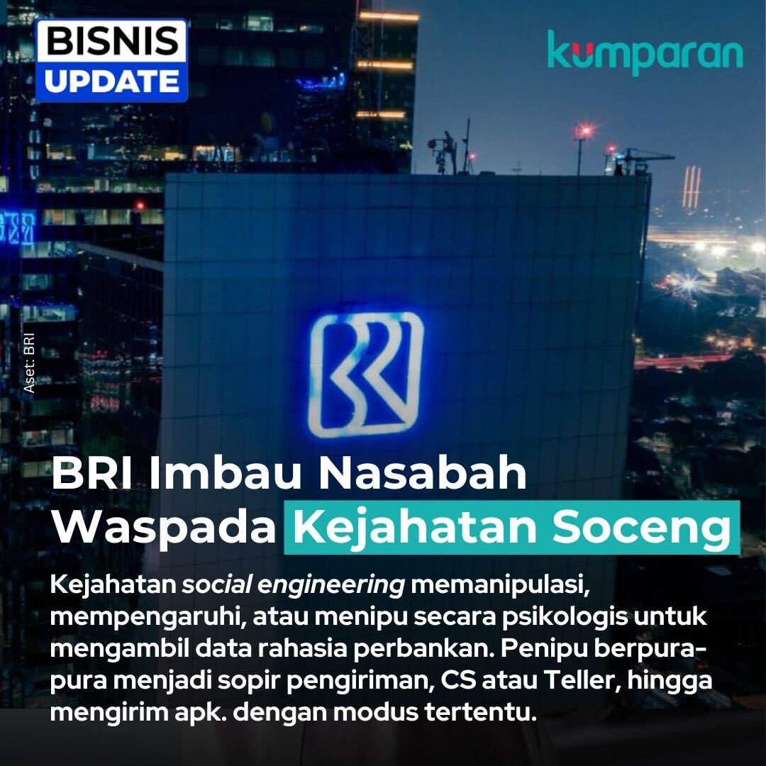 BRI mengimbau seluruh masyarakat agar terhindar dari kejahatan social engineering (soceng). Pasalnya, para pelaku kejahatan mengincar informasi pribadi dan keuangan korban dengan memanipulasi psikologis. Korban akan dimintai kata sandi, mengirim email phising yang menyerupai…