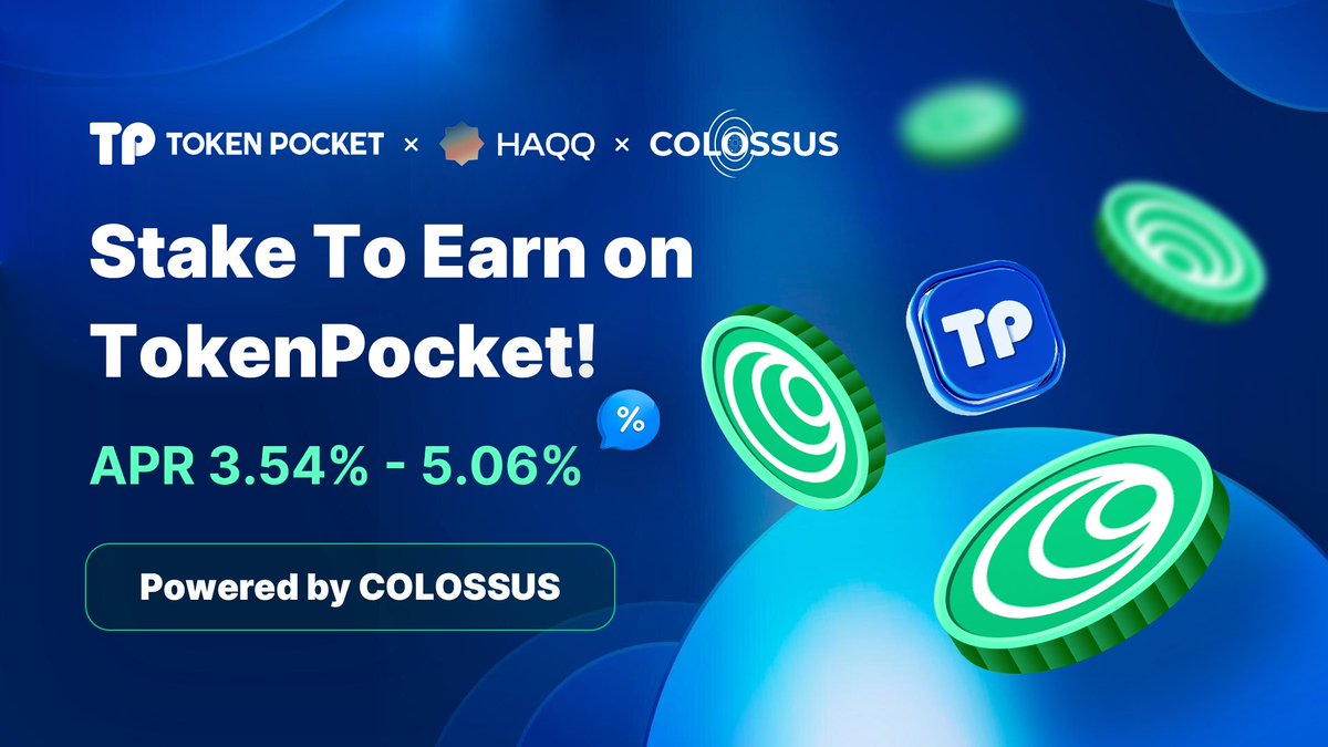 🟩Stake To Earn on #TokenPocket wallet! TokenPocket now supports  @The_HaqqNetwork users to stake $ISLM on @TokenPocket_TP wallet, and the  APR reaches 3.54%~5.06%! #HAQQ is a scalable and interoperable Ethereum,  built on Proof-of-Stake
