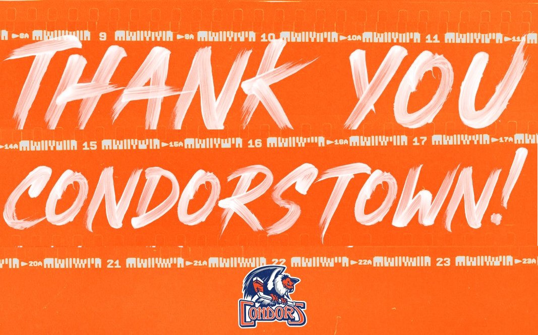 ＴＨＡＮＫ　ＹＯＵ　ＣＯＮＤＯＲＳＴＯＷＮ！　🦅

The Edmonton Oilers AHL Affiliate Bakersfield Condors Season is over.

They concluded with a 2-0 Series loss to the 
Los Angeles Kings Affiliate the Ontario Reign.