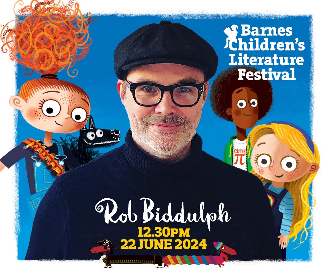 Come and see me live onstage at @kidslitfest in Barnes on Saturday 22 June - one of my only London events this year. There’ll be #DrawWithRob, stories and lots of laughs. Plus we can meet afterwards and I’ll sign your books! Get your tickets here 👇 tinyurl.com/57h4k4ry