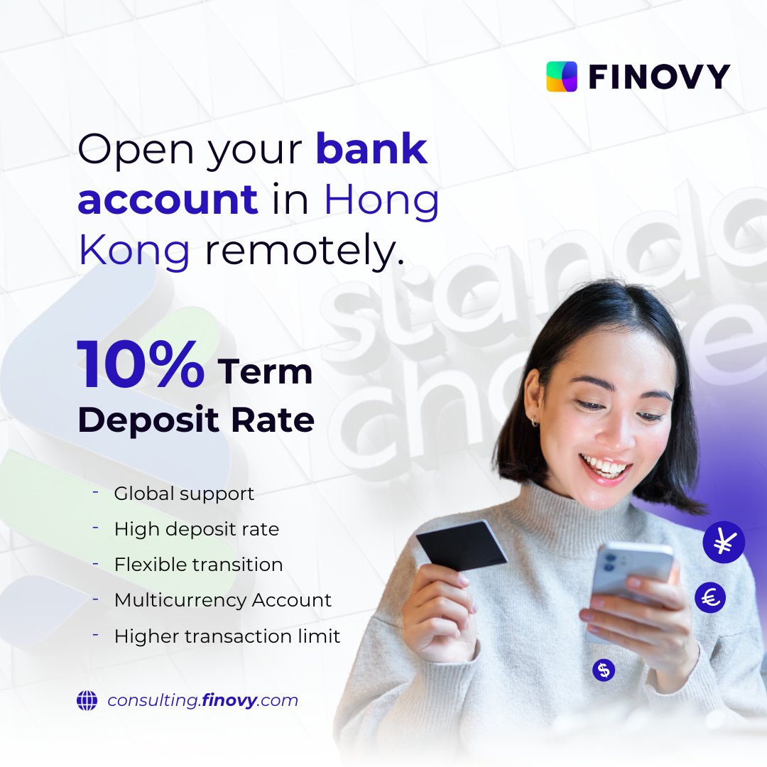 10% deposit rate❓ Recently, Standard Chartered is offering a phenomenal 10% deposit rate in Hong Kong! 🌟 Don't miss out on this golden opportunity to open your bank account remotely as an expat in 2024! 🚀

🌐consulting.finovy.com

#StandardChartered #HongKongBanking