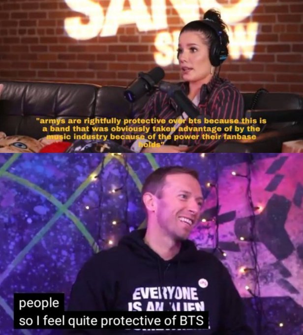 Remember when Chris Martin and Halsey said about BTS.... :(