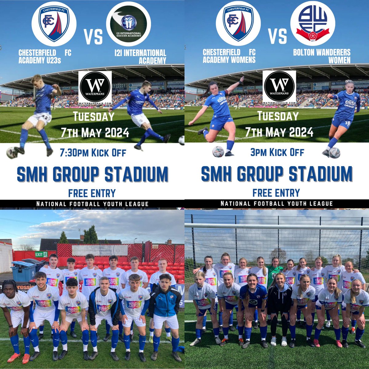 ACADEMY SHOWCASE DAY TUESDAY 7TH MAY 2024 FREE ENTRANCE Come and Support our Young Spireites Achievements this Season in Two Showcase Game at the SMH Group Stadium #youngspireites #chesterfieldfcacademy #ChesterfieldFC