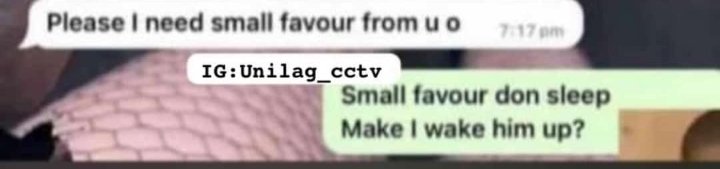 Whatsapp Status savagery Thread

1. Small favor no dey around 😂😂🤣🤣