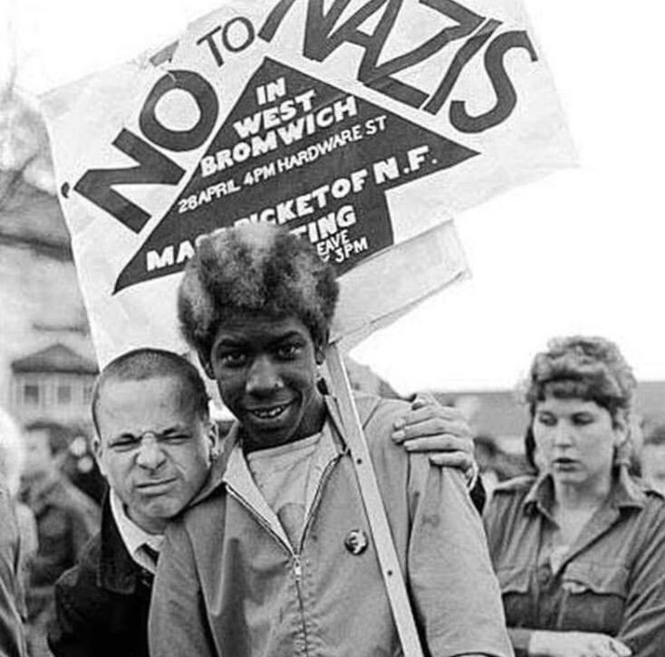 Anti-National Front protest in West Bromwich, 28th April 1979. Photo: Virginia Turbett.