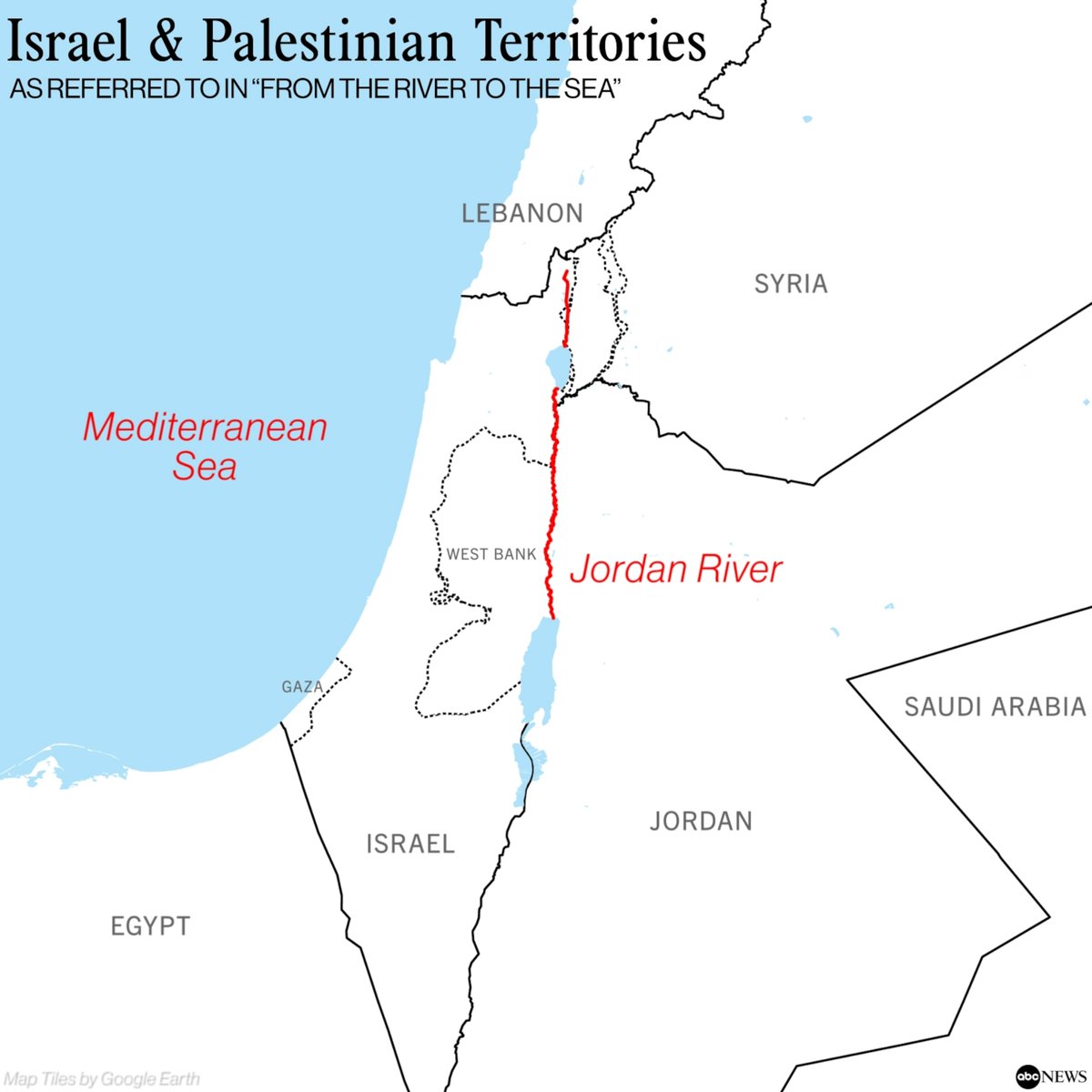 nprb34's tweet photo. "De la rivière à la mer" ? De quelle rivière à quelle mer ?
Ce slogan fait référence au Jourdain et à la Méditerranée (voir carte ⬇️).
Sauf qu'il y a Israël au milieu.
Que comptent faire les pro-pal de cet État et de ses habitants ?
Slogan génocidaire et belliciste. https://t.co/STFJ9gMzLh