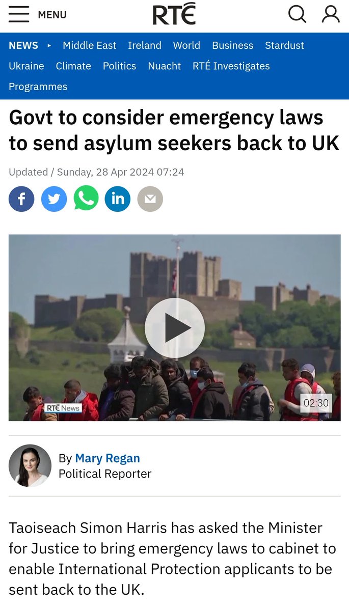 This should have happened immediately after March 22nd following the High Court Rule. McEntee knew then and took no action to prevent it happening. From 22nd March until Tues 30th April, 2,340 approximately travelled illegally via UK into Ireland. #OutOfControl #Immigration