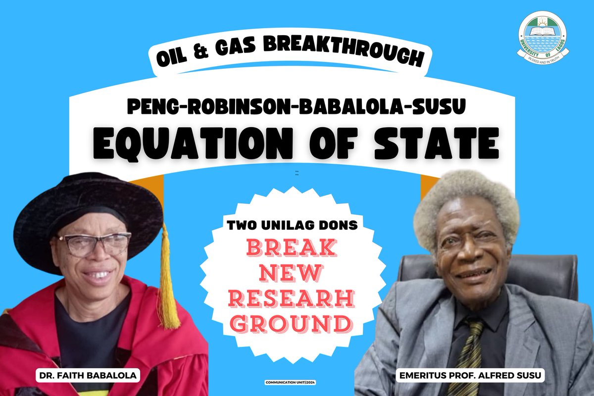 The world’s search for increased energy reserves has received a major boost with the research breakthrough of two @UnilagNigeria Dons, Dr. Faith Uchenna Babalola and Emeritus Professor Alfred Akpoveta Susu. Read more at: unilag.edu.ng/?p=36536