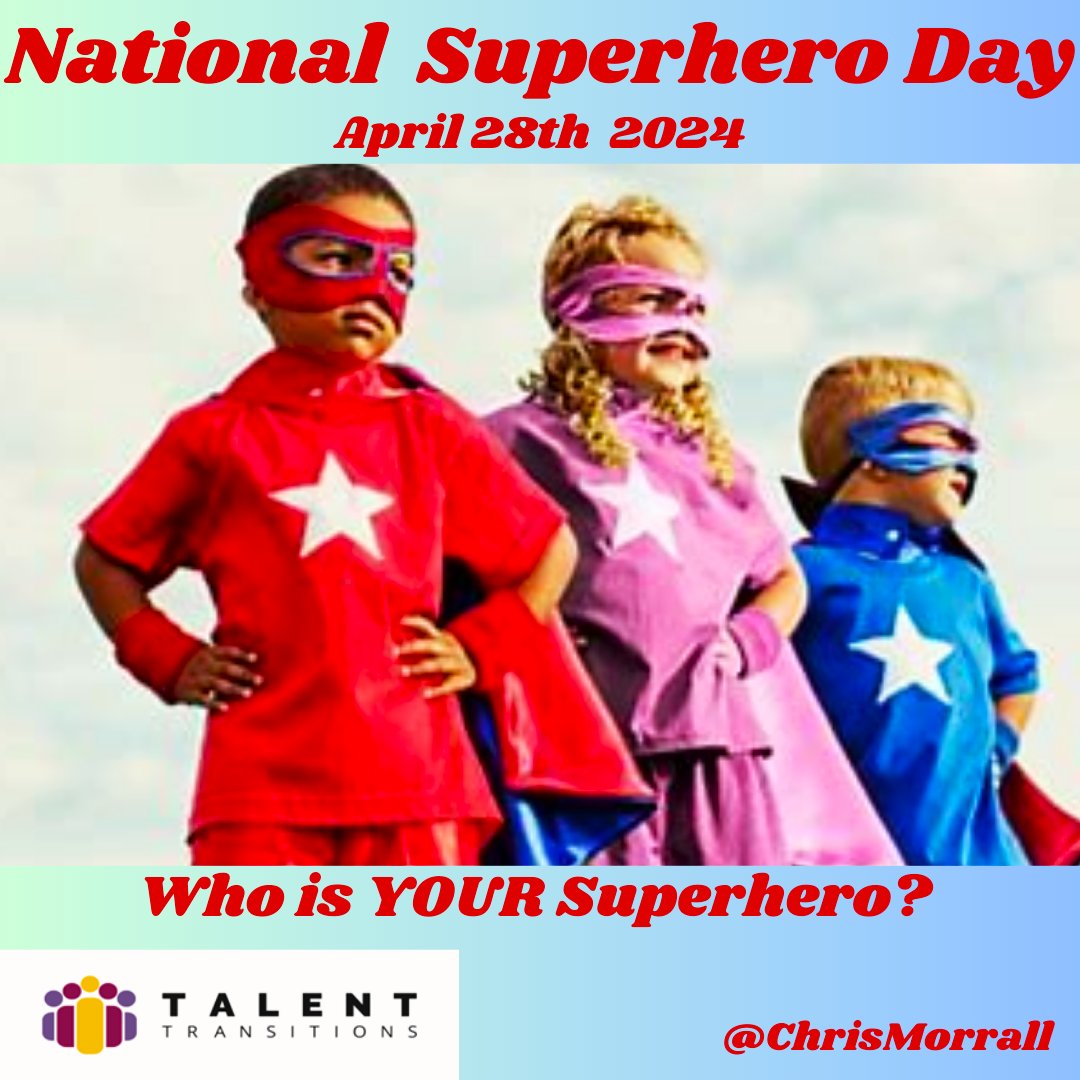 #goodmorning #happysunday #Today is #nationalsuperheroday Who is your #SuperHeroine or #Superhero They need not be fictitious #SuperheroDay is the perfect time to keep the eyes open for these superheroes in disguise and be sure to give them some recognition! ♥️♥️♥️✨✨