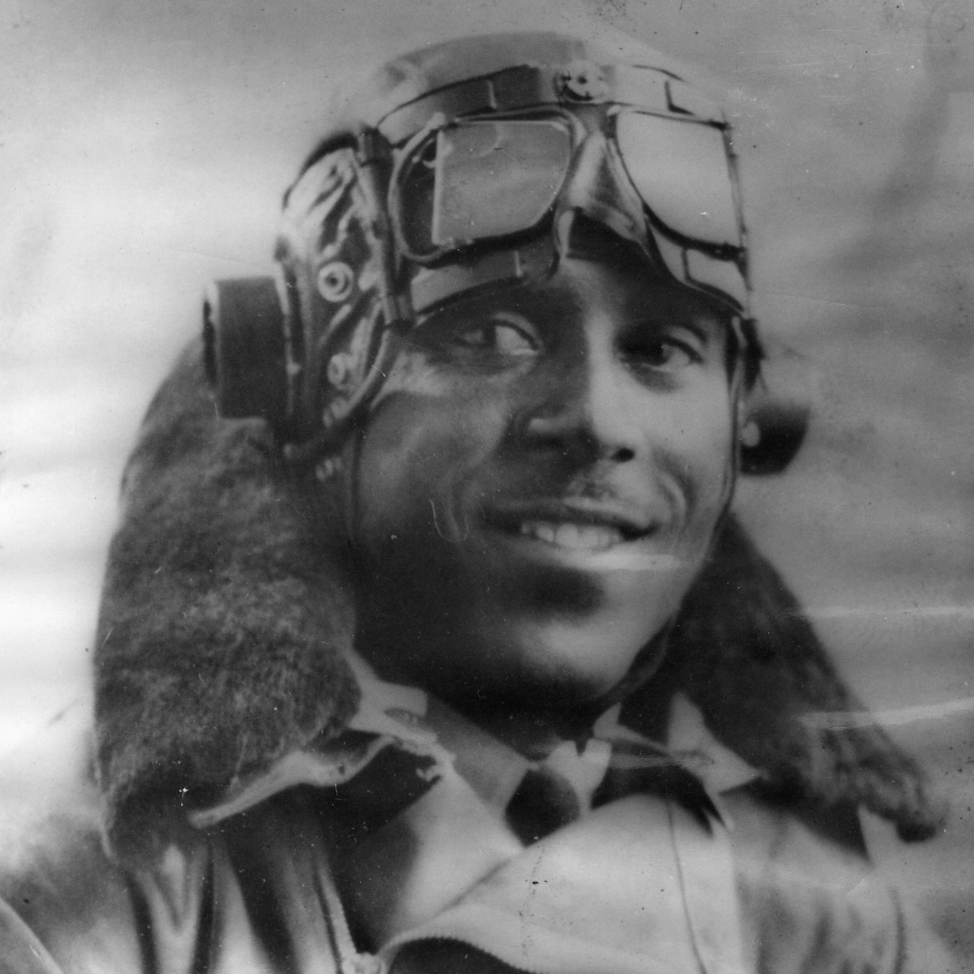 Born in Sierra Leone, Johnny Smythe was 25 when he volunteered to join the Royal Air Force during the Second World War. After training as a pilot, he became a navigator for Bomber Command in 1943, flying missions over Germany and occupied Europe. 1/3