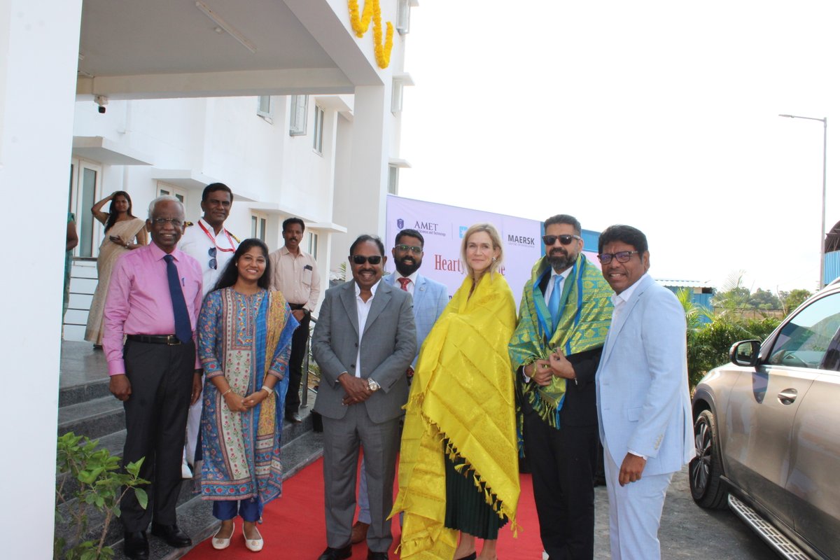 Ms. Nynne Norman Scheuer, Senior Director at A.P. Moller, visited MCE on April 25, 2024, inaugurating the Women's Hostel and reinforcing cultural ties with Maersk.  
#ametmce #ametinternational #AMETUniversity #Maersk #maerskcadetship #womenempower