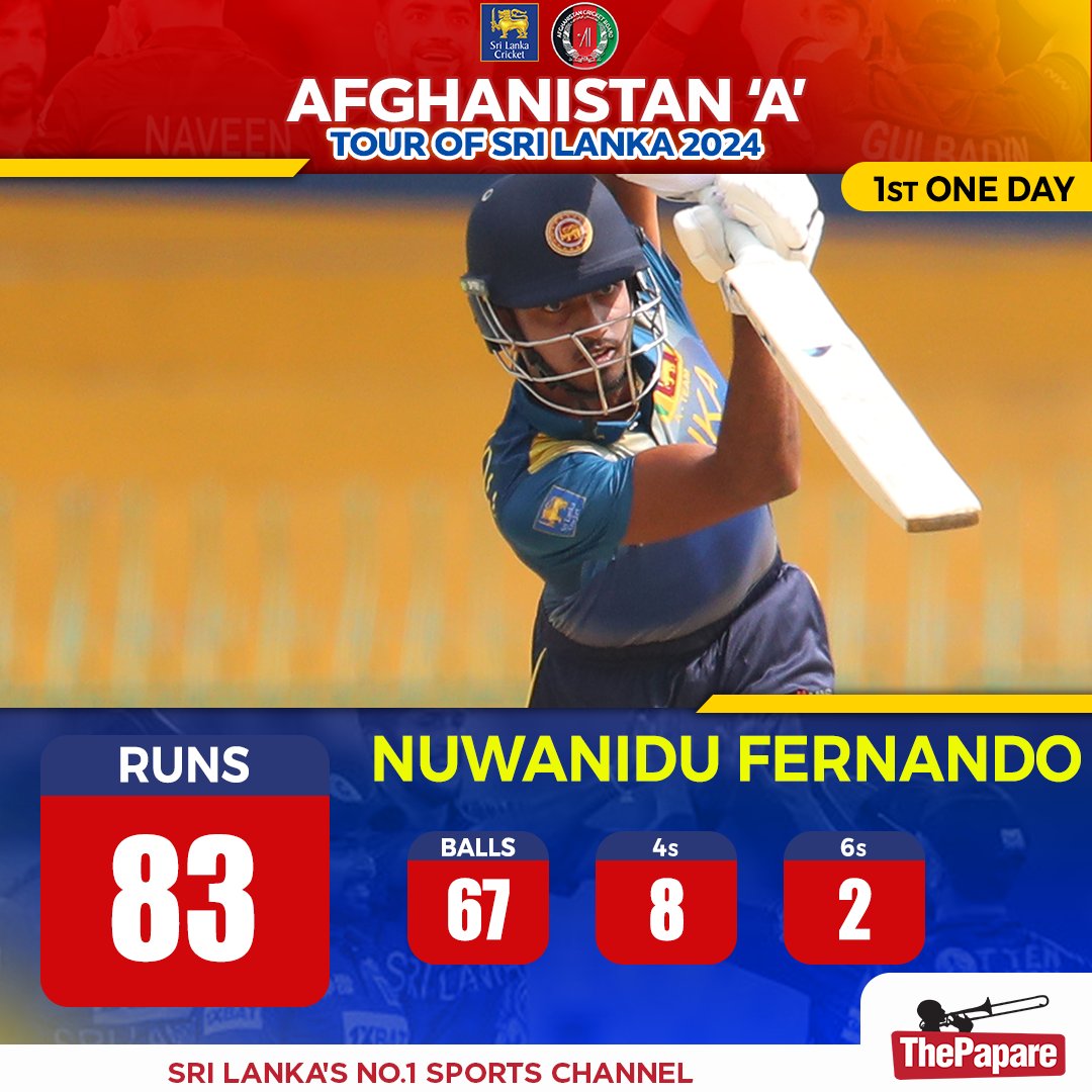 Nuwanidu Fernando dominated proceedings with a brilliant knock.

#SLvAFG

More 👉 bit.ly/TPCricket