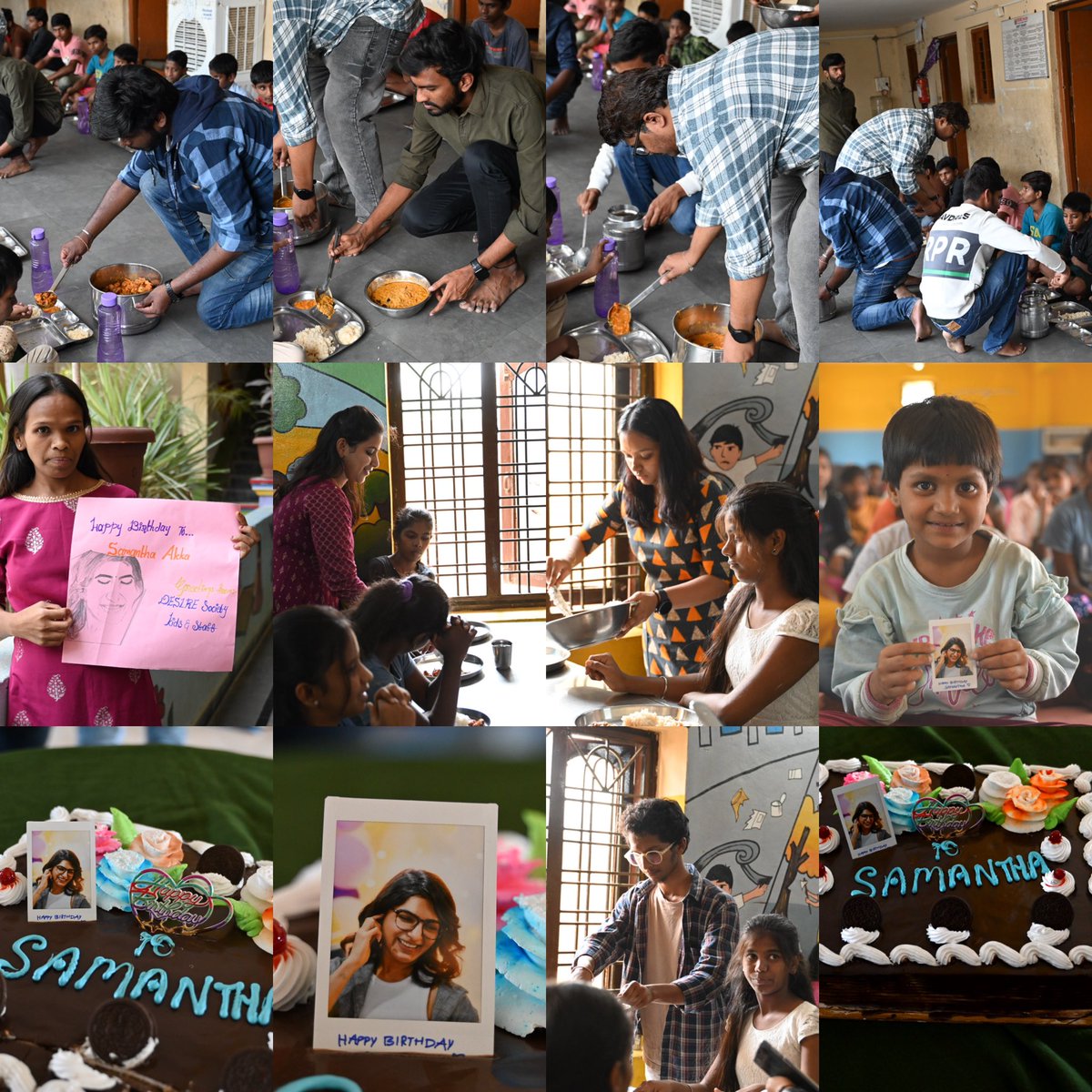 On the occasion of your birthday @Samanthaprabhu2 , we have celebrated your special day with the kids at #DesireSociety Hyderabad. #HappyBirthdaySamantha #Samantha #SamanthaRuthPrabhu