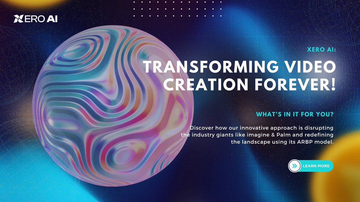 $XEROAI is on a mission to change the Video Creation Framework!

Discover how our innovative approach is disrupting the industry giants like imagine & Palm and redefining the landscape using its ARBP model!

Dive deeper into the $XEROAI advantage: medium.com/@xeroai.io/xer…

Join…