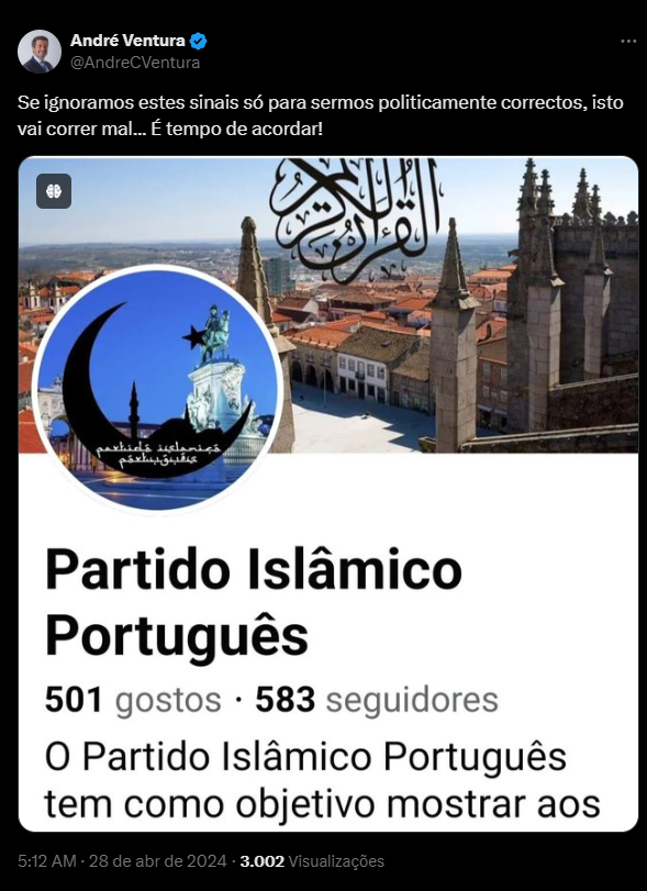 A direita portuguesa tratando página minúscula de facebook de 6 anos atrás como um pânico nacional