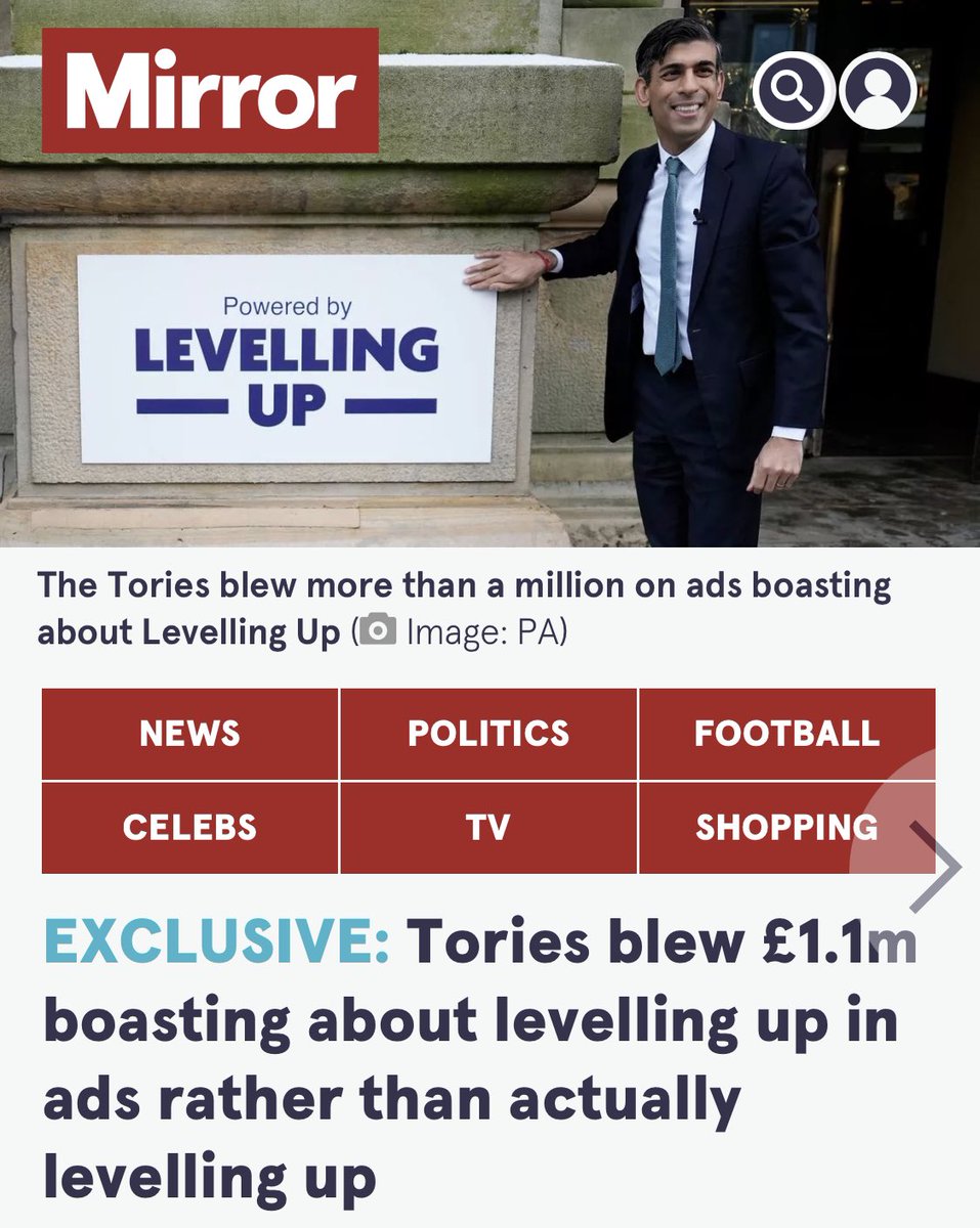 This is what Sunak and the Tories ‘deliver’ and only this. Empty boasts. Not equality. Not investment. Not solutions. Just rancid, dishonest PR. Headlines not help. They’re the most shallow, venal, useless govt we’ve known. And they need to be wiped out for the harm they’ve done.