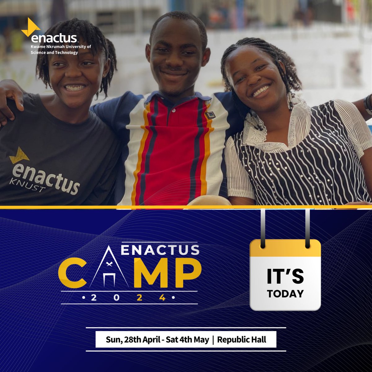 🎉 Today's the day! Enactus Camp 2024 has arrived! 

Stay tuned for all the action, updates, and inspiration coming your way.
#EnactusCamp2024 #weallwin #nextgenleaders