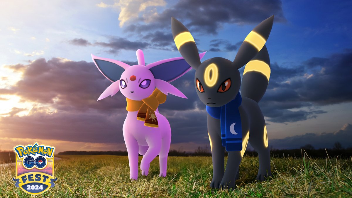 #PokemonGOFest : Autres détails publiés !

➡️ Mentali et Noctali costumés (écharpe de jour et de nuit) seront obtenables via Encens (ticket requis), mais aussi via les Raids 3★.

➡️ Pikachu costumé (couronne soleil et couronne lune) et Bébécaille seront dans les Raids 1★.