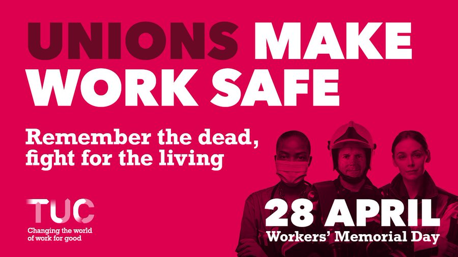 🕯️ Today is International Workers' Memorial Day where we remember all those injured, or killed, at work. #IWMD24 #joinaunion