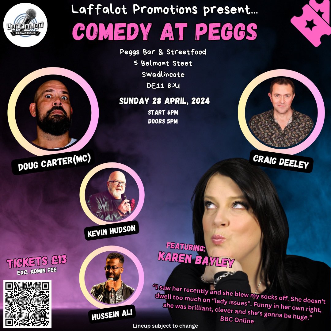 Back to Swadlincote again today for another sold out gig. Going to be cracking laugh. 

The brilliant @craiguito will be opening for us. Can’t wait to have him back with us!