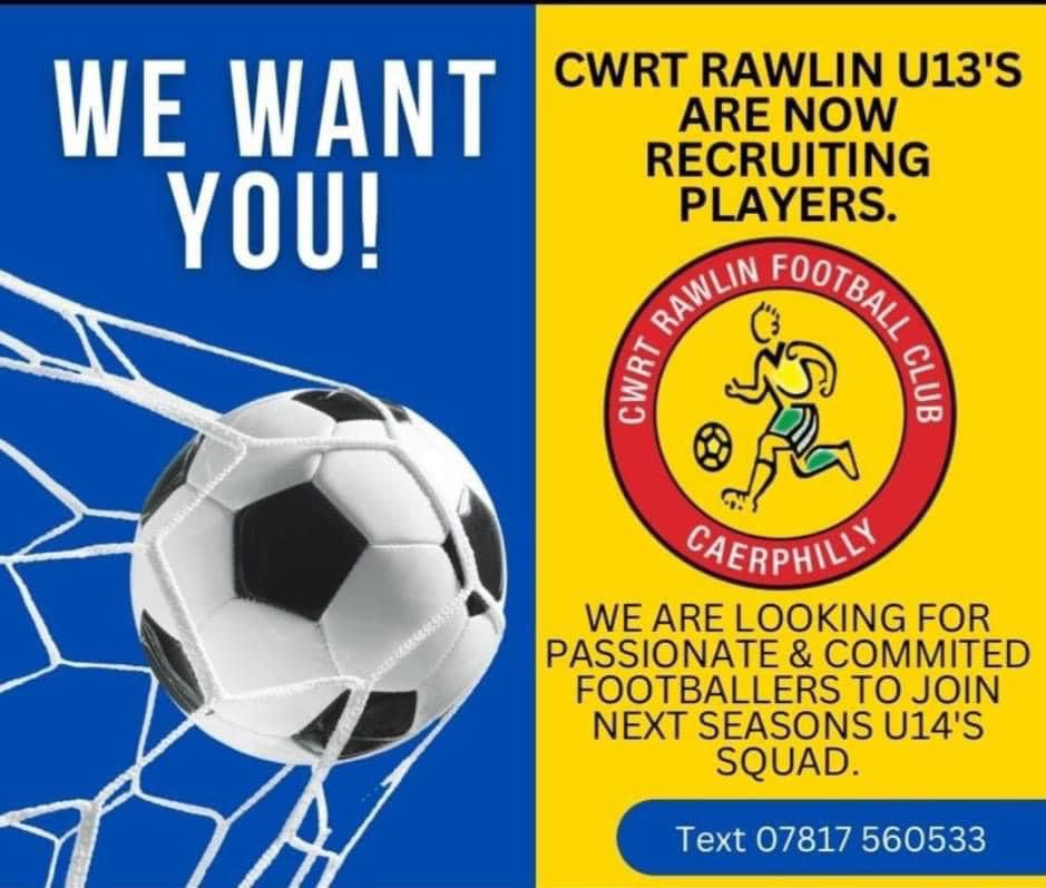 U13’s RECRUITING💛💙! See below and get in touch!