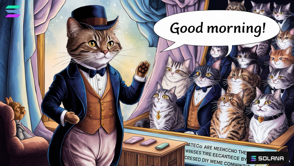 CATCEOSOL's tweet photo. GM $CATCEO FANS😎 https://t.co/rsPeDwGNO2