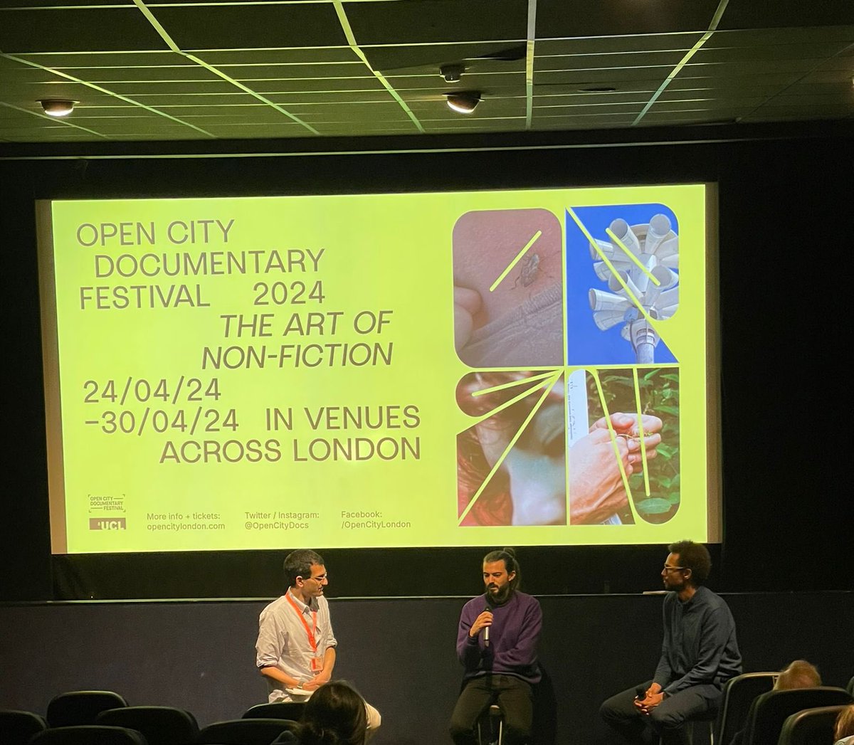 Saturday at Open City saw: 1️⃣ Funding and filming first features with @TheDocSociety & Graeme Arnfield 2️⃣ Julie Morel & Annik Leroy’s LA FORCE DIAGONALE 3️⃣ Folk Memory Project 2: MOUNTAIN VILLAGE 4️⃣ 315 & ARTISTES EN ZONE TROUBLÉS w/ @PositiveEast ➕ much more!