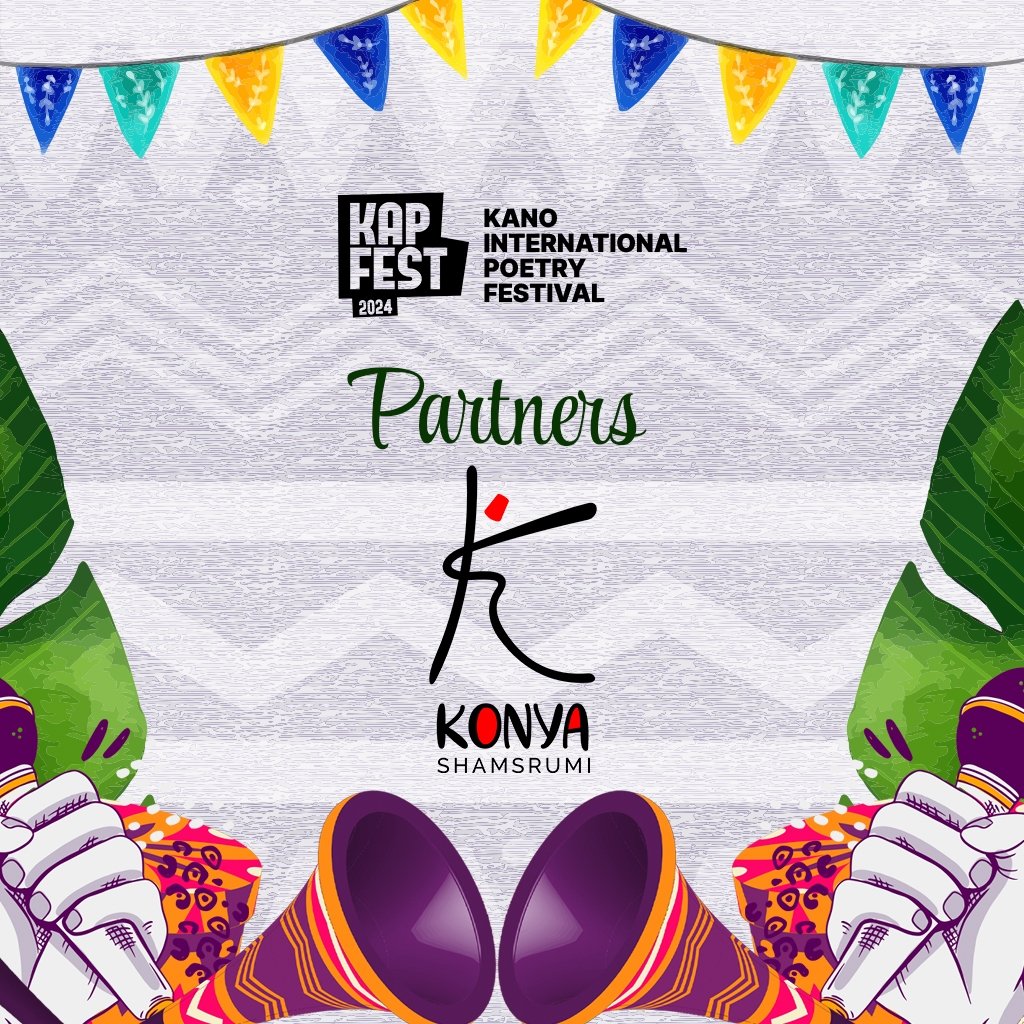 Hi! We're excited to unveil @KonyaShamsrumi as our first partner for the Kano International Poetry Festival. To partner, support or collaborate in bringing this festival to life, send us a DM!