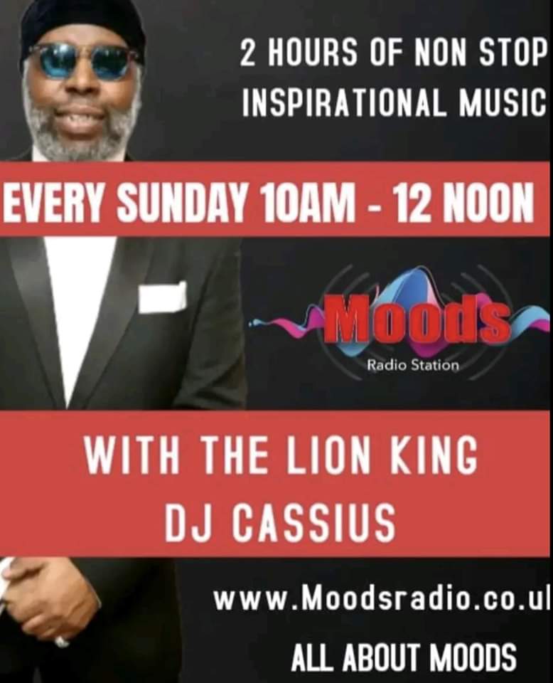 *UK COMMUNITY RADIO STATION*

Join The Lion King 10am-12pm for 2 hours of non stop inspirational music on Moods Radio 
  
#Music #Online #Radio #TuneIn #TheLionKing #Inspirationalmusic #sundayvibes #SundayMotivation #SundayMorning #Sunday #LionKing #community #communityradio