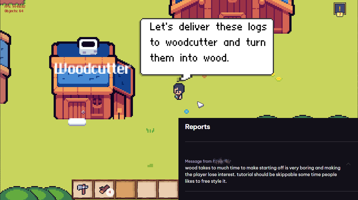 ustagames's tweet image. I like criticism like this. Someone found my game boring because the process was slow. It's intentional as you need to increase it by crafting. But doesn't matter. If the gamer thinks it's boring, I will make it more engaging.

#indiegamedev #indiedev #gamedevelopment #gamemaker