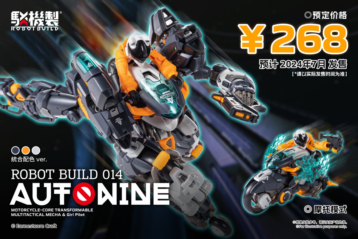 Earnestcore Craft
Robot Build Series
AUTONINE
MOTORCYCLE- CORE TR ANSFORMABLE
MULTITACTICAL MECHA & Girl Pilot
#ModelKit #actionfigures #figures #toys  #arttoyculture #toyscollecting #Collectibles #collecting #ModelKit  #modelling #model #collectibles #robot #robotic #robots