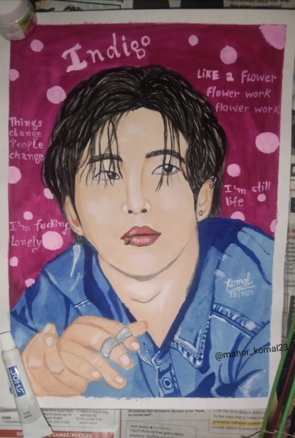 Komal__Mahor's tweet photo. RM Indigo water colour potrait 💗
How is it?
#RM #RMIndigo #RM2isComing #RightPlaceWrongPerson #RightPlaceWrongPersonIsComing #RMfanart #BTSfanart https://t.co/nWnFUvc15V
