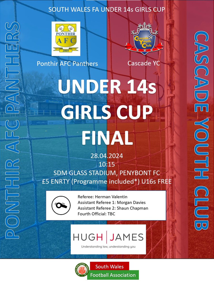 South Wales FA (@southwalesfa) on Twitter photo First up this morning.
<a href="/HughJamesLegal/">Hugh James</a> U14s Girls Cup
📲👇
Look! cymrufootball.page.link/Qvq555okWkLKeT… First up this morning.
<a href="/HughJamesLegal/">Hugh James</a> U14s Girls Cup
📲👇
Look! cymrufootball.page.link/Qvq555okWkLKeT…