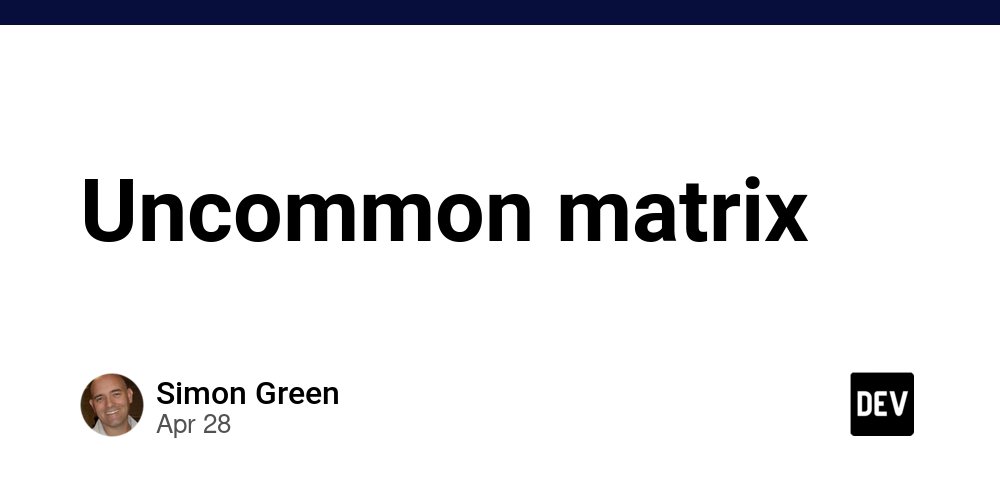 Uncommon matrix dlvr.it/T66qyy