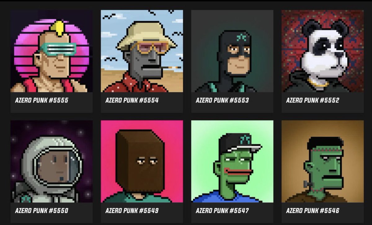 PunksAzero's tweet image. We have a winner! 🎉 

Out of a total of 148 entrants, congratulations to the owner of $AZERO wallet address;

5GKp9sbugKmfSEUmehceohGeCDzDniLP6oq16CaigzgFXnjX

You get to choose one of the following 1/1 Punks!

Please DM us to begin wallet verification &amp;amp; to choose your punk 🙏🏻