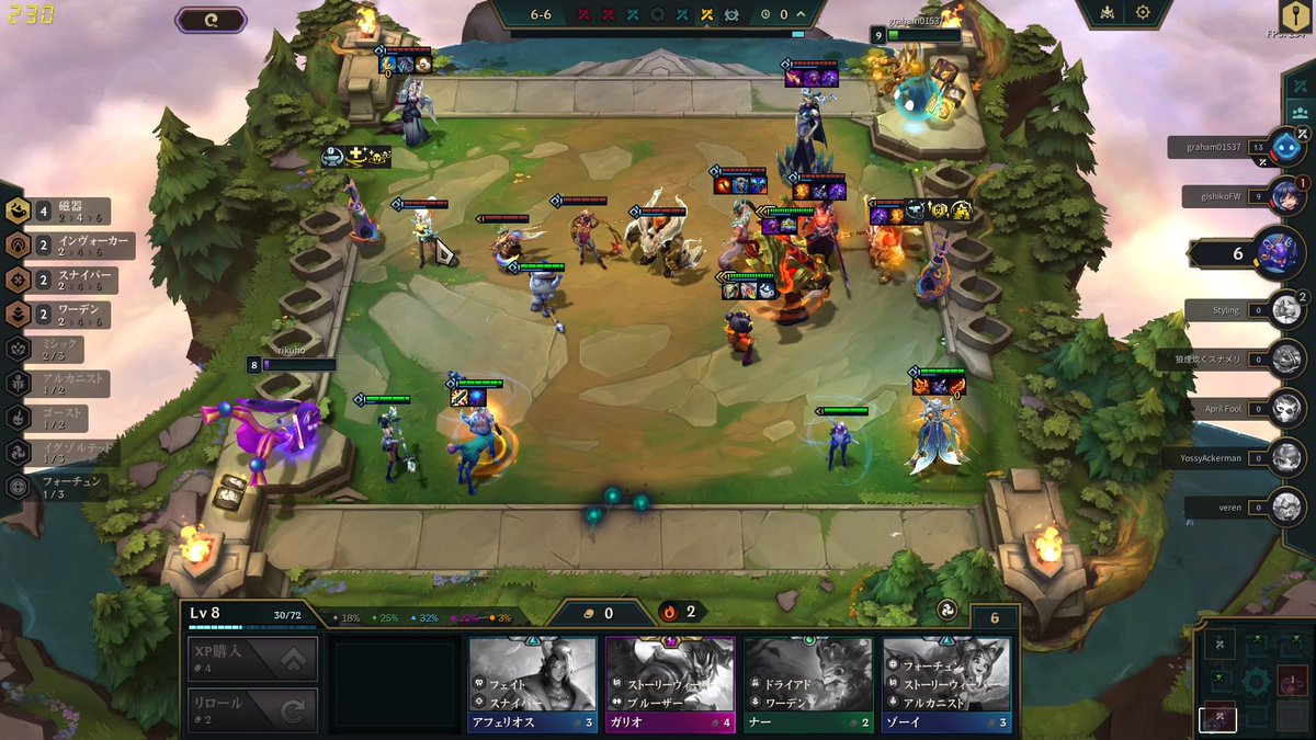 ちいなかパワーとリサンドラの拘束力で負けた...このまま３位